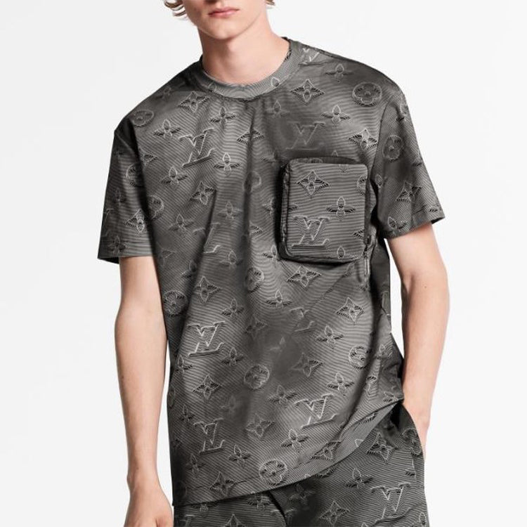 LOUIS VUITTON LV Monogram Foldable 3D Printed Unisex Grey 1A5W9X