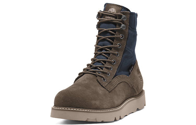 Timberland Vibram Waterproof Leather and Fabric Boots 'Olive Green Suede' A5MAR901