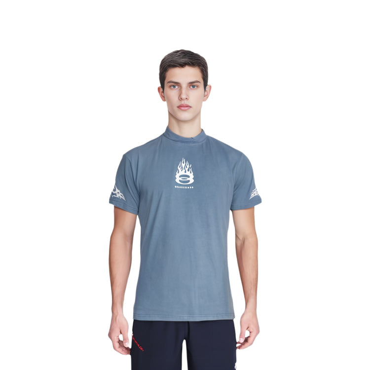 Balenciaga Burning Unity T-shirt Oversized 'Light Blue' 787349TQVW74164
