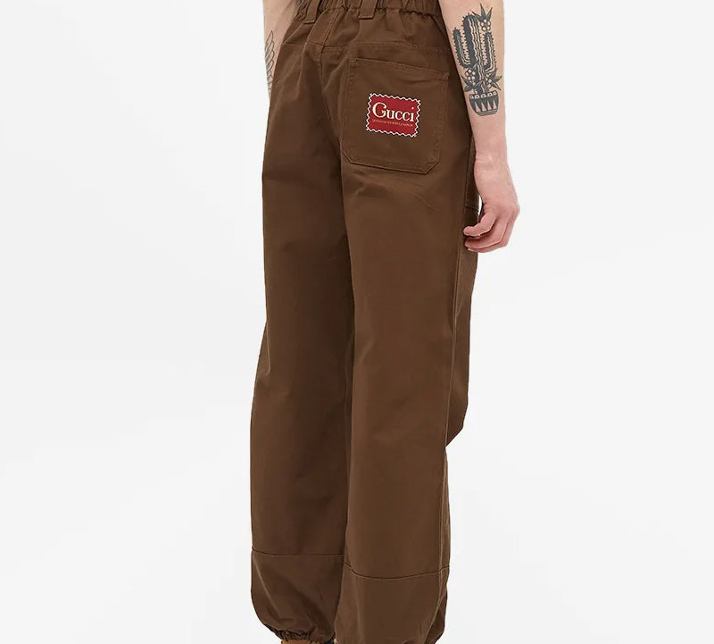 Gucci Logo Patch Casual Pants For Men Tawny 616323-XDA6Z-2002