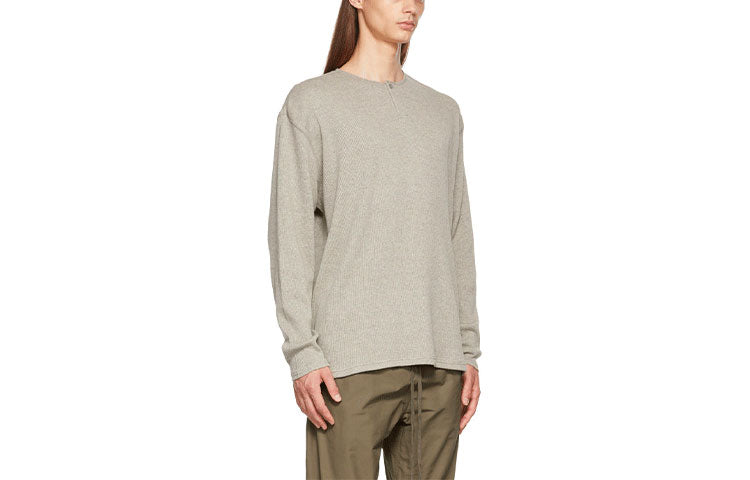 Fear of God Essentials FW21 Thermal Henley Grey FOG-FW21-126