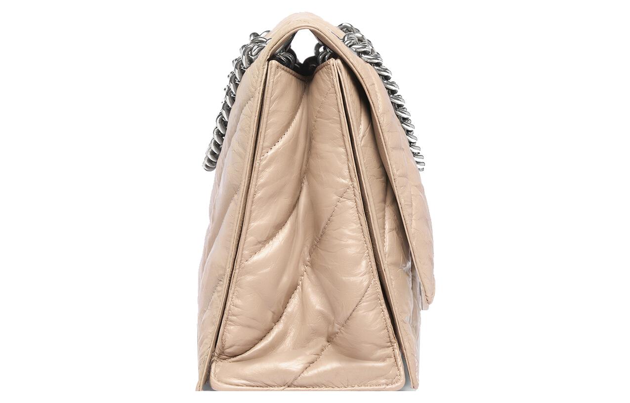 (WMNS) Balenciaga Crush Medium Chain Bag Quilted 'Light Brown' 716393210J02906