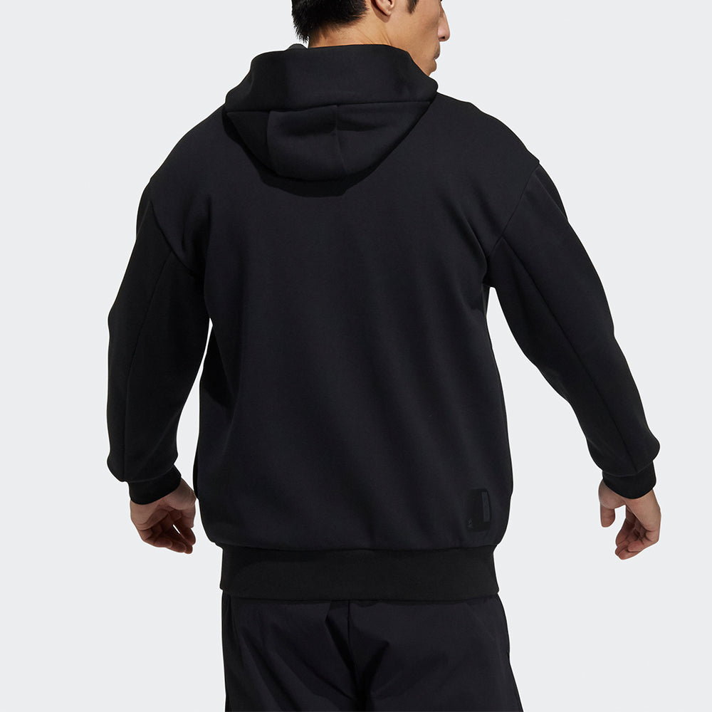 adidas Logo Sports Hooded Jacket Black H39296