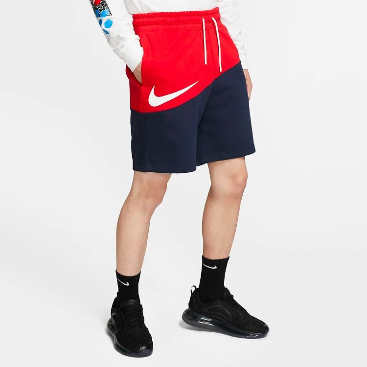 Nike Sportswear Swoosh Small Sports Shorts Blue Red BV5310-657