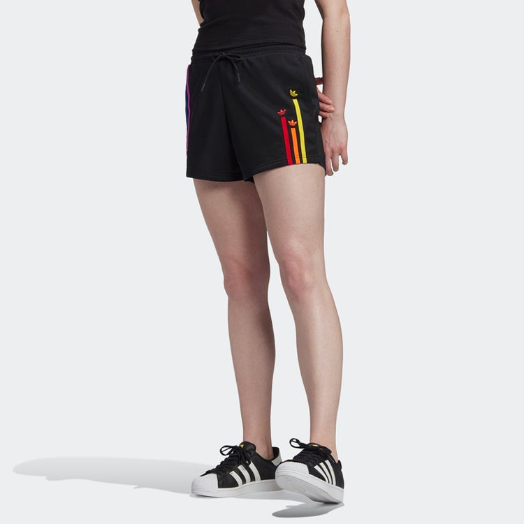 (WMNS) adidas originals Shorts Casual Lacing Sports Black GJ6587