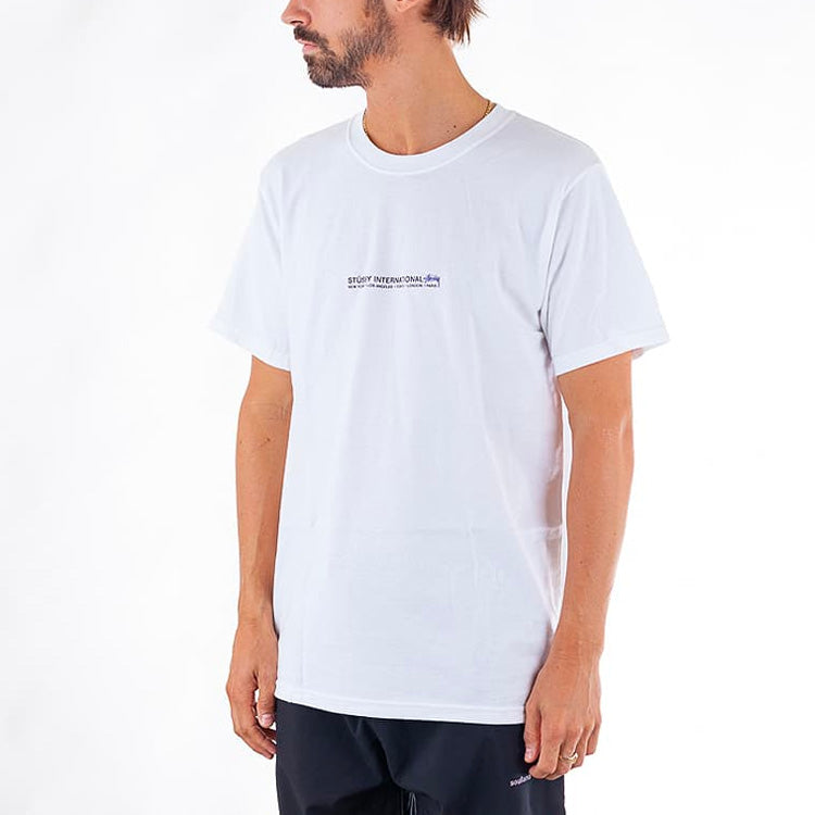Stussy Fire Palm Tee Pattern Short Sleeve Unisex White 1904428-WHITE