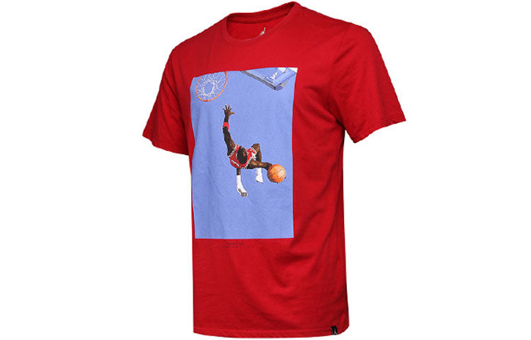 Air Jordan slamdunk Photo Printing Sports Short Sleeve Red 915935-687