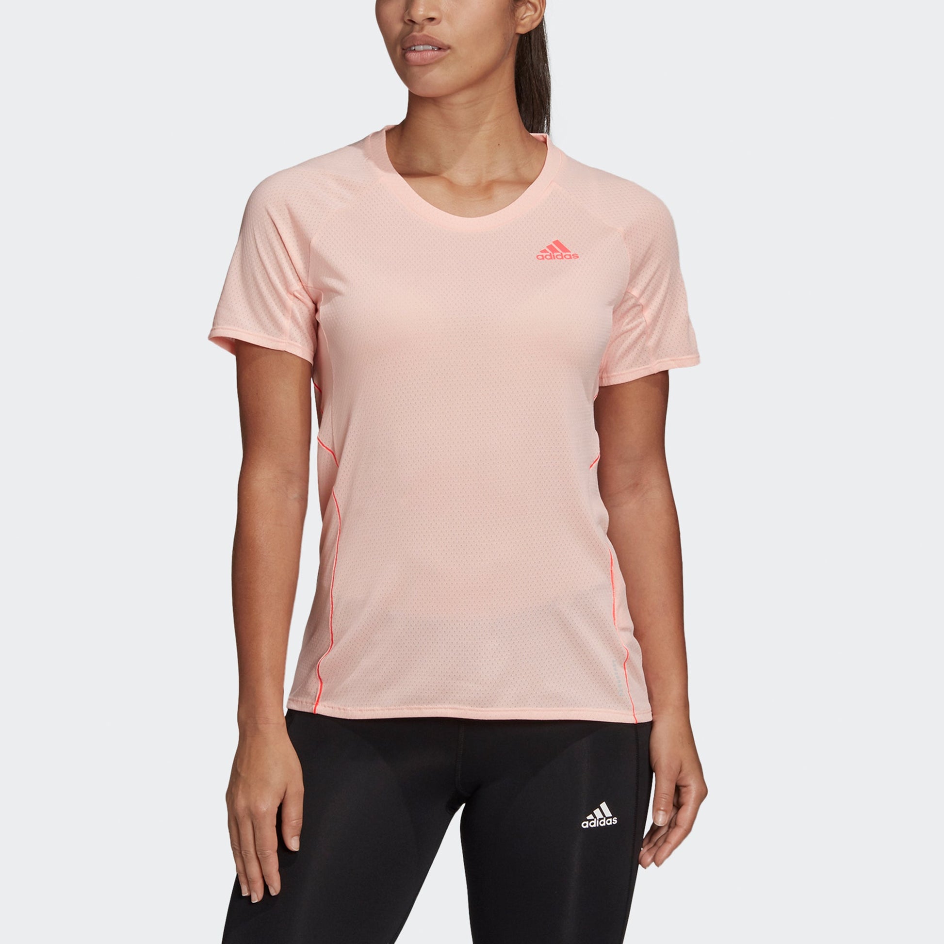 (WMNS) adidas Own The Run T-Shirt Asia Sizing 'Pink' FT6451