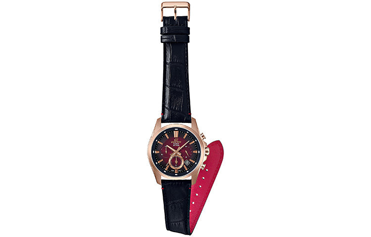 CASIO General EDIFICE & SHEEN Japan / South Korea Fashion Couple Red/Black Analog EFR-560CXL-4A&SHE-3060CXL-4A