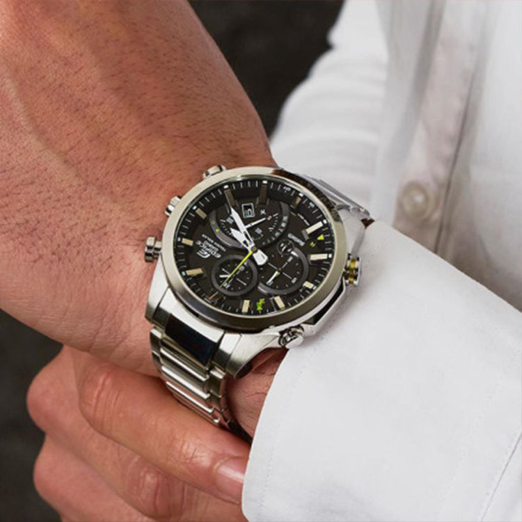 CASIO EDIFICE Solar Powered Mens Black Analog EQB-501D-1A