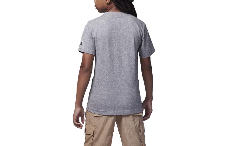 (GS) Air Jordan 23 Striped Jersey T-Shirt 'Grey' 95C840-GEH