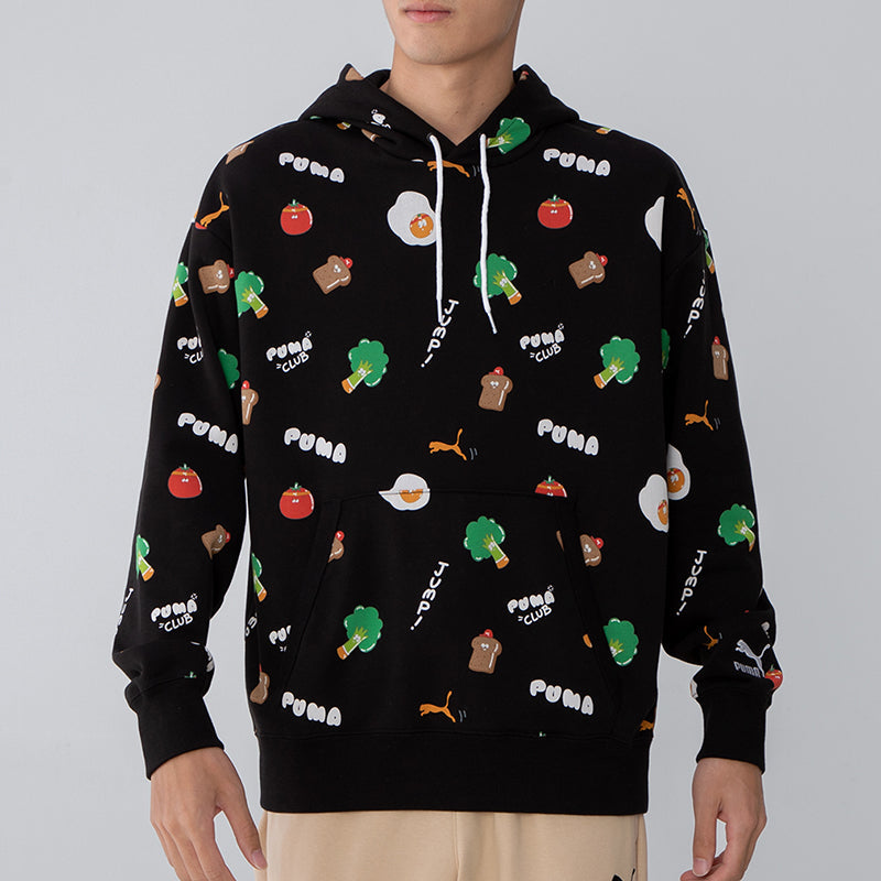 PUMA Sports Breathable Cartoon Printing Running Breathable Casual Pullover Black 533200-01