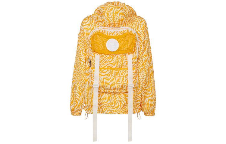 FENDI FW21 Reversible Drawstring Hood Jacket Yellow FAN039AESSF11A9