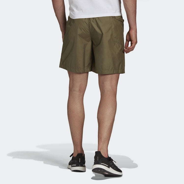 adidas Solid Color Casual Sports Shorts Khaki Brown HA0141