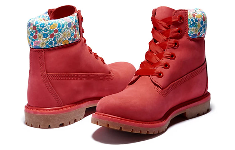 (WMNS) Timberland Made With Liberty Fabrics 6 Inch Boots 'Red' A42DEL61