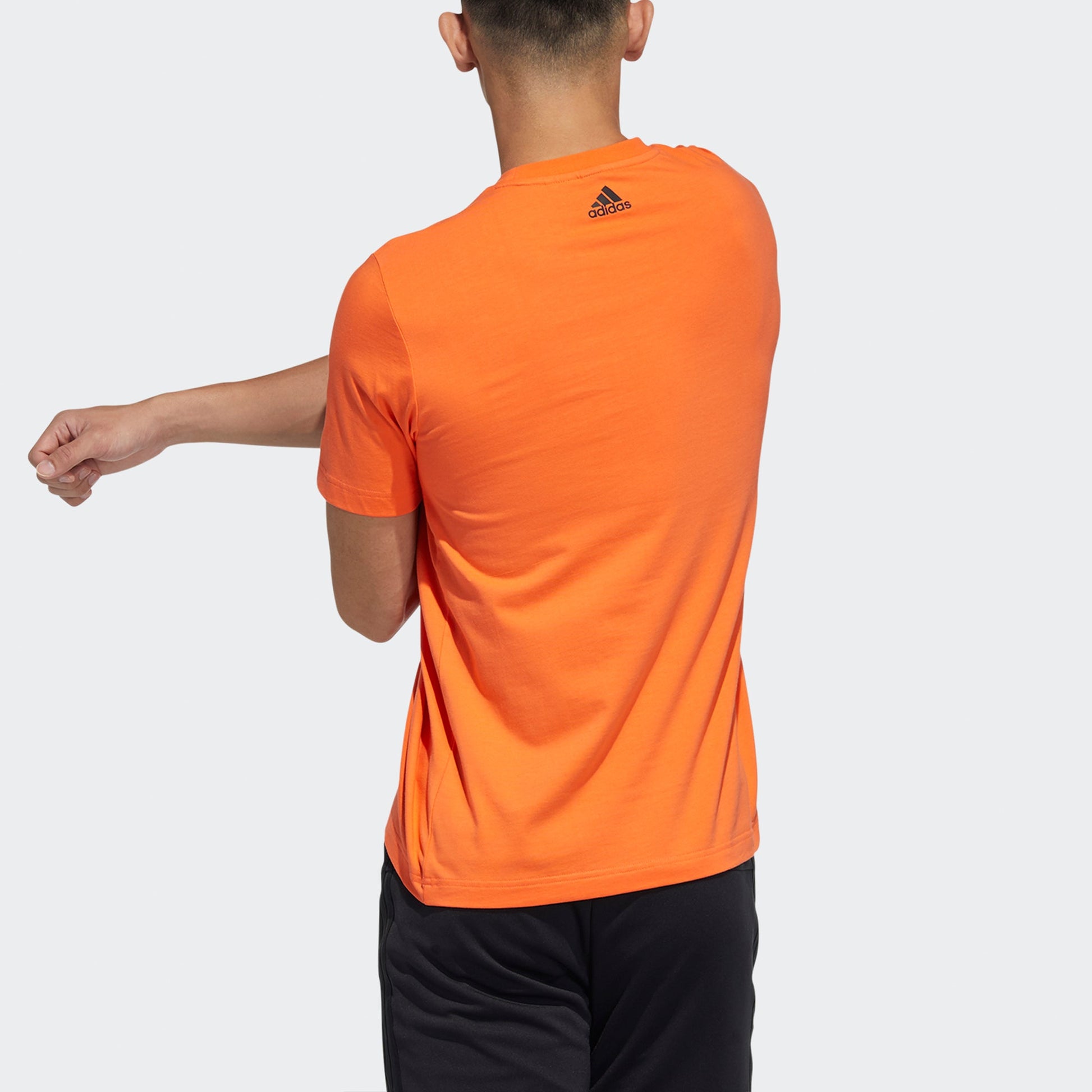 adidas Ub Gfx T Bos Logo Printing Sports Round Neck Short Sleeve Orange GP0846