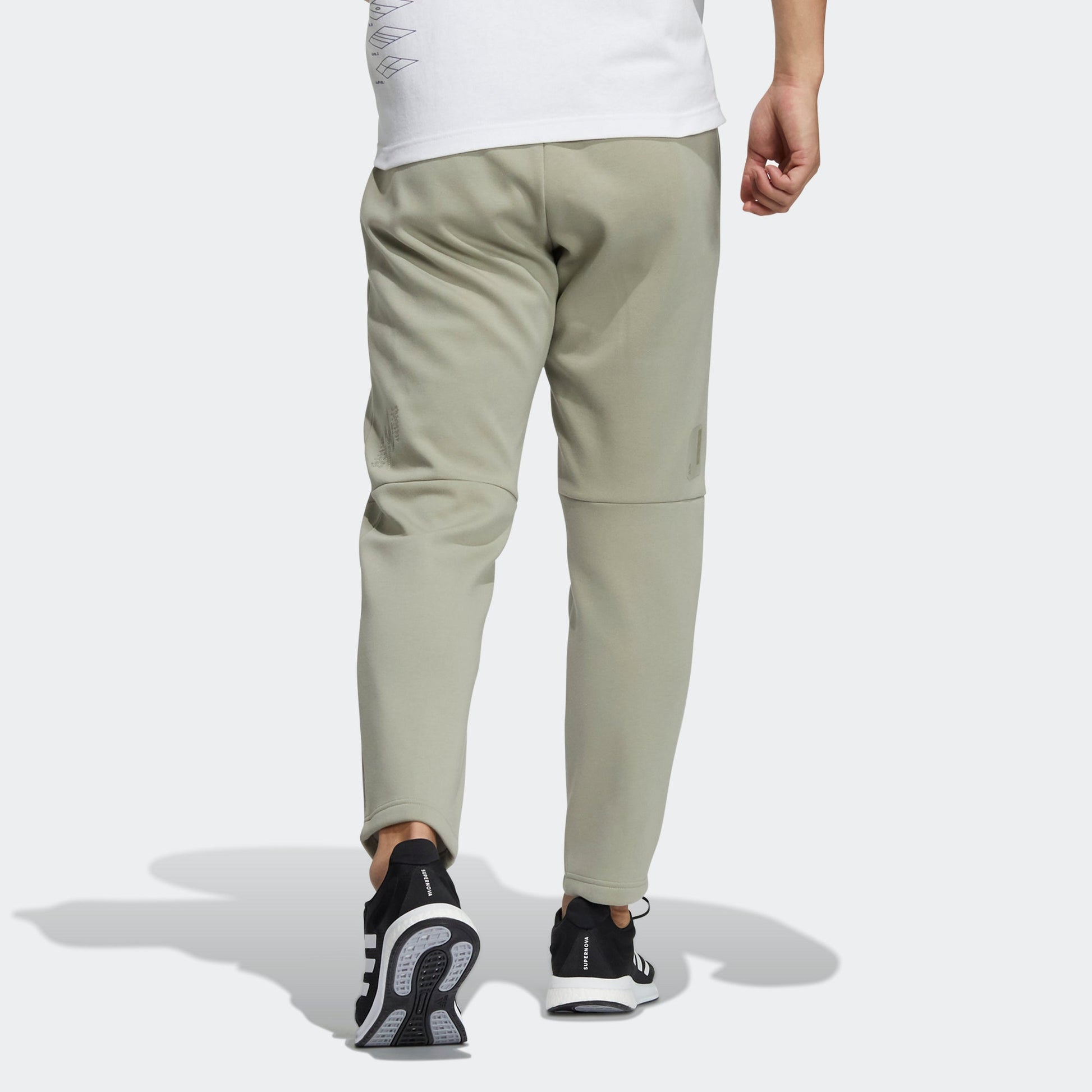 Men's adidas Wj Kn Warm Pnt Martial Arts Series Knit Straight Sports Pants/Trousers/Joggers Khaki H39282
