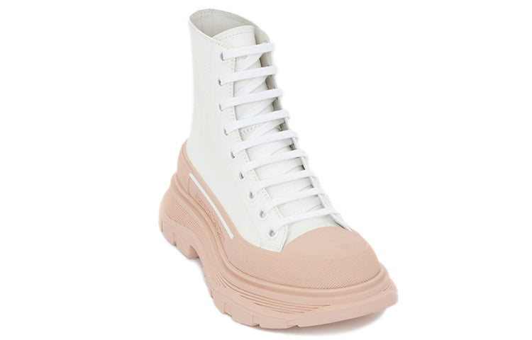 (WMNS) Alexander McQueen Tread Slick Boot 'White Pink' 633900WHYK39402