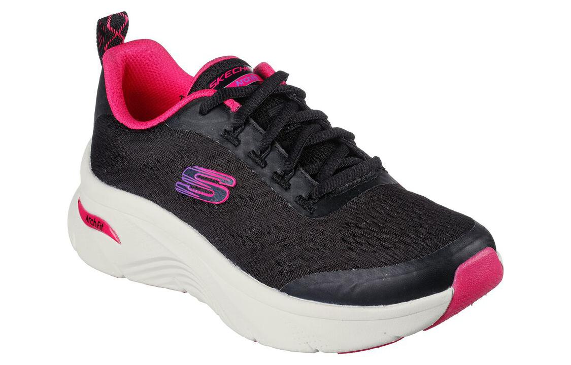 (WMNS) Skechers Arch Fit D'Lux 'Black' 149687-BKHP