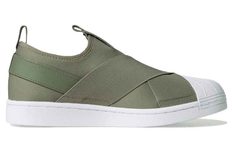 (WMNS) adidas originals Superstar Slip On Shoes Green EY1119