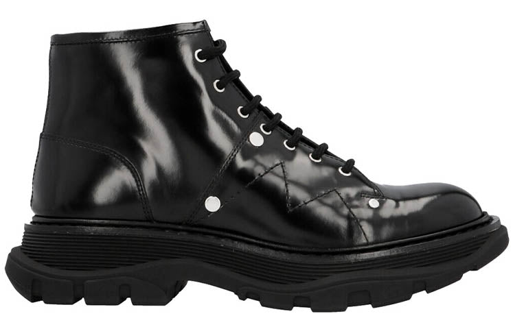 (WMNS) Alexander McQueen Tread Lace Up Boot 'Black' 595469WHQSG1081