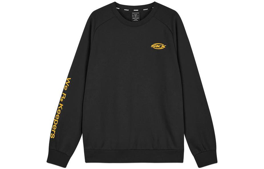 Skechers SKX Letter Print Crew Sweater 'White Black' L422U099
