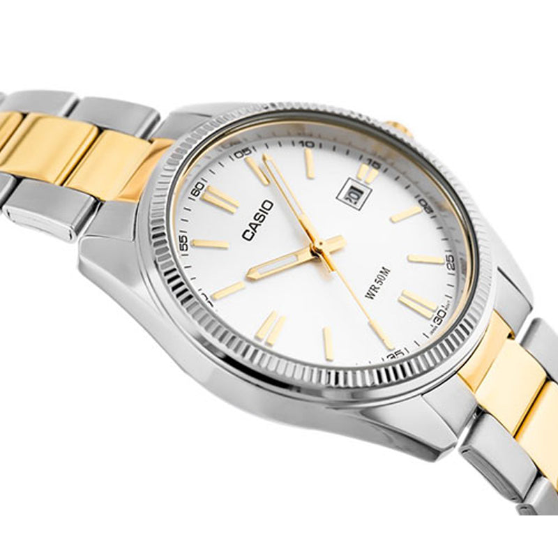 CASIO Quartz Waterproof Limited Edition Mens Silver Analog MTP-1302SG-7A