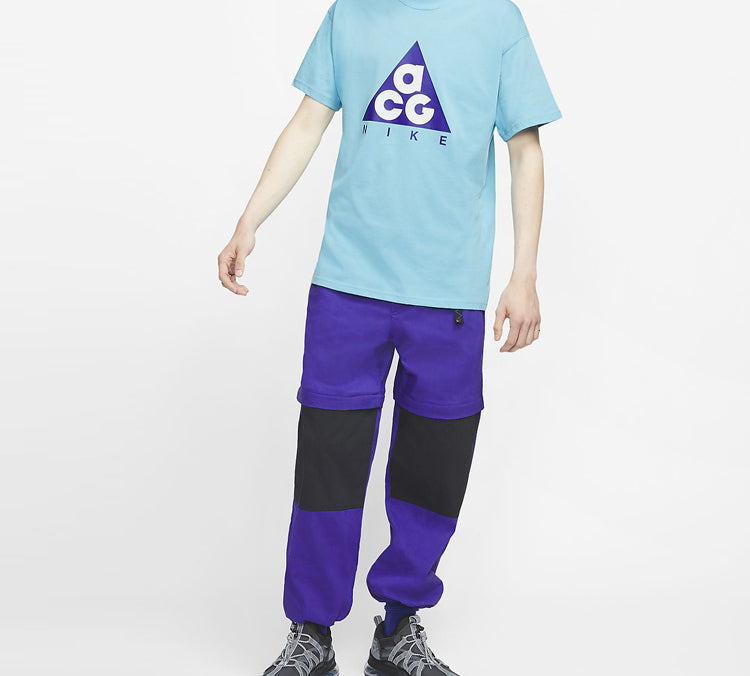 Nike acg giant log Printing Short Sleeve Sky Blue Light blue CV1532-450