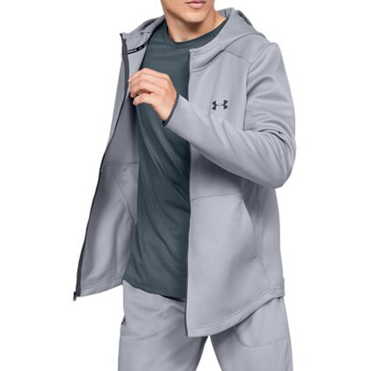 Men's Under Armour WarmUp Training Sports hooded Tops Gray 1345259-011