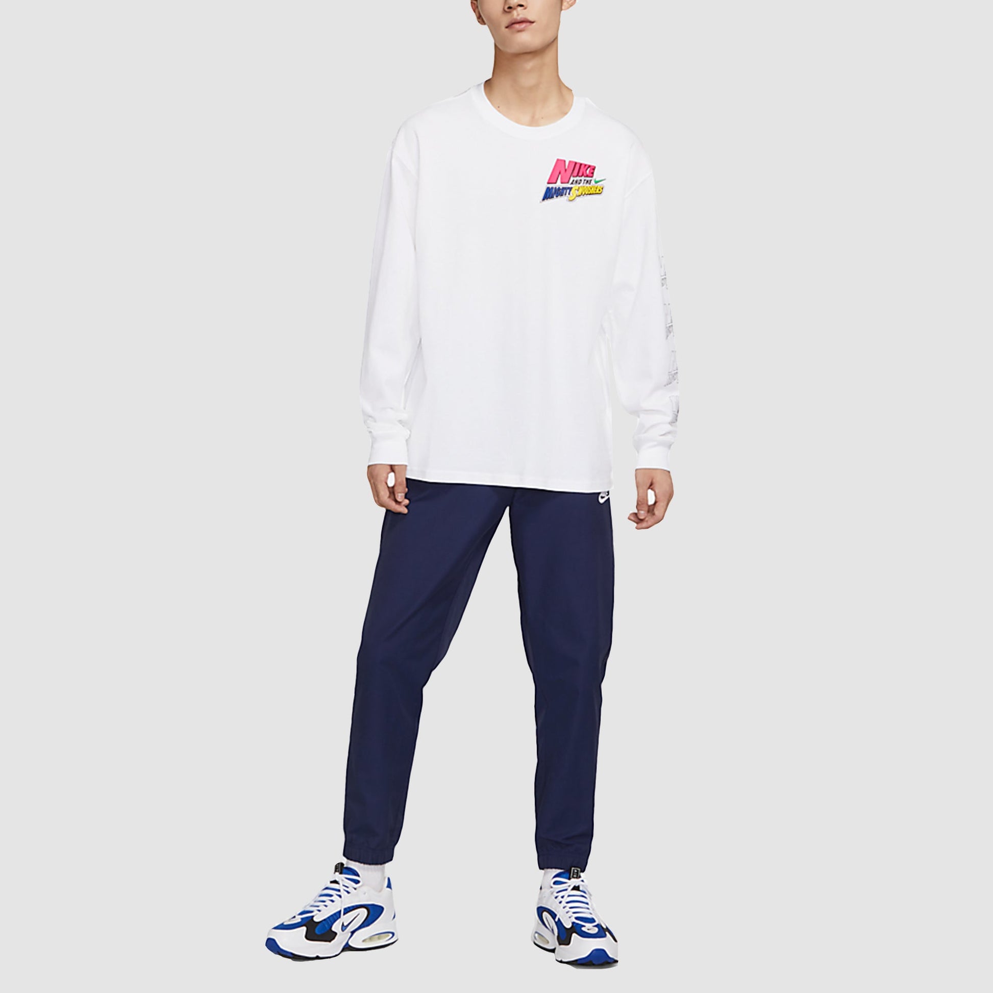 Nike Sportswear Athleisure Casual Sports Alphabet Cartoon Printing Long Sleeves White DM7916-100