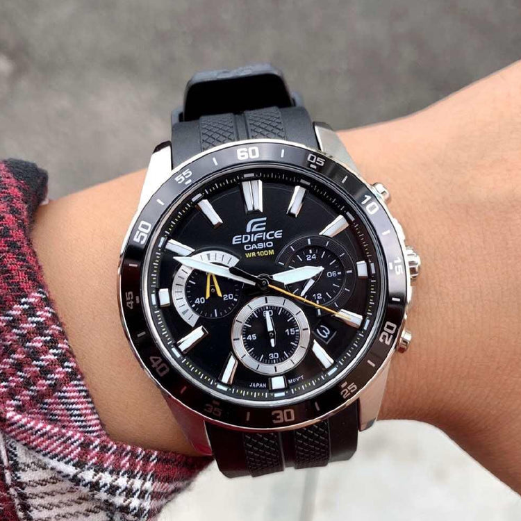 CASIO EDIFICESeriesGolden Men'ses Mens Black Analog EFV-570P-1A