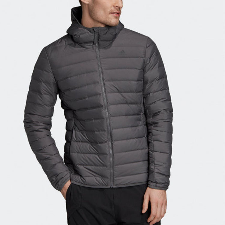 adidas Winter Leisure Comfortable Sports Down Jacket Male Black GE5879