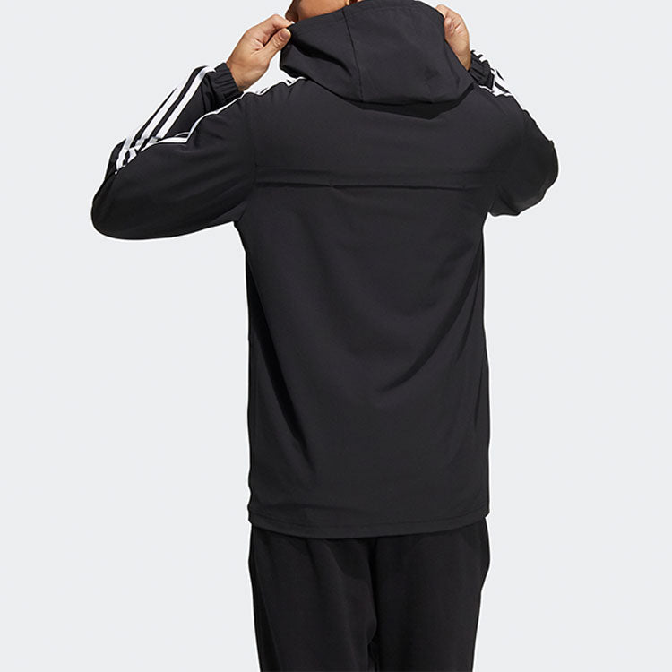 adidas neo Stripe Hooded Jacket Black HD4670