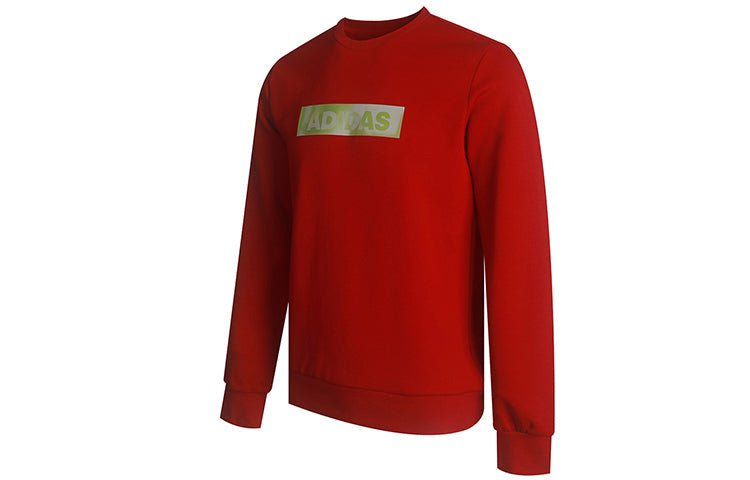 adidas Alphabet Logo Casual Cozy Knit Pullover Red GH4415
