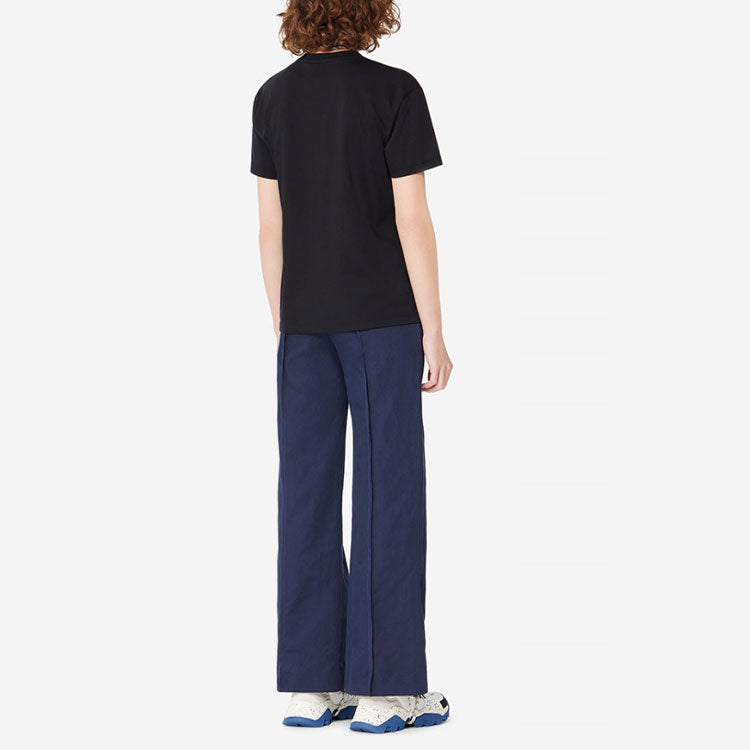 KENZO Alphabet Logo Pure Cotton Casual Short Sleeve Black FA52TS955937-99