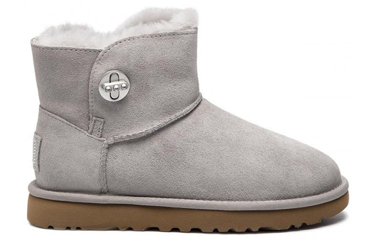 (WMNS) UGG Mini Turnlock Bling Fleece Lined light grey 1098354-SEL