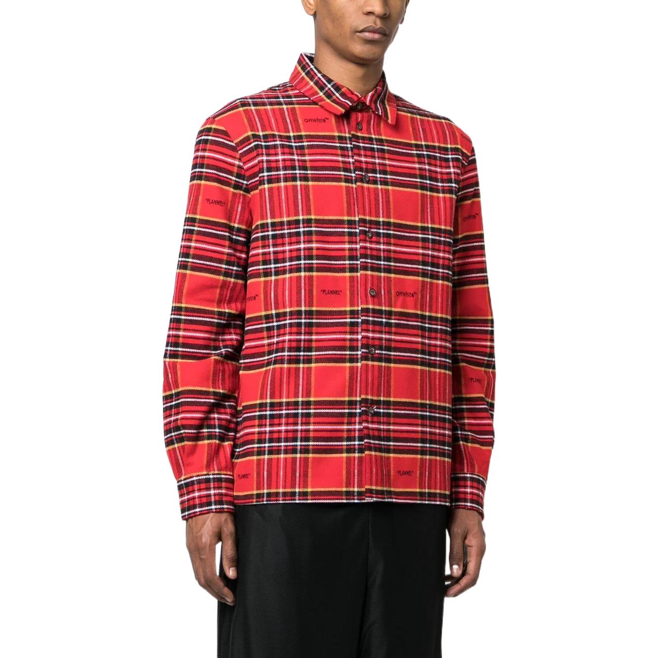 Off-White Plaid Flannel Shirt OMGA227S23FAB0012510