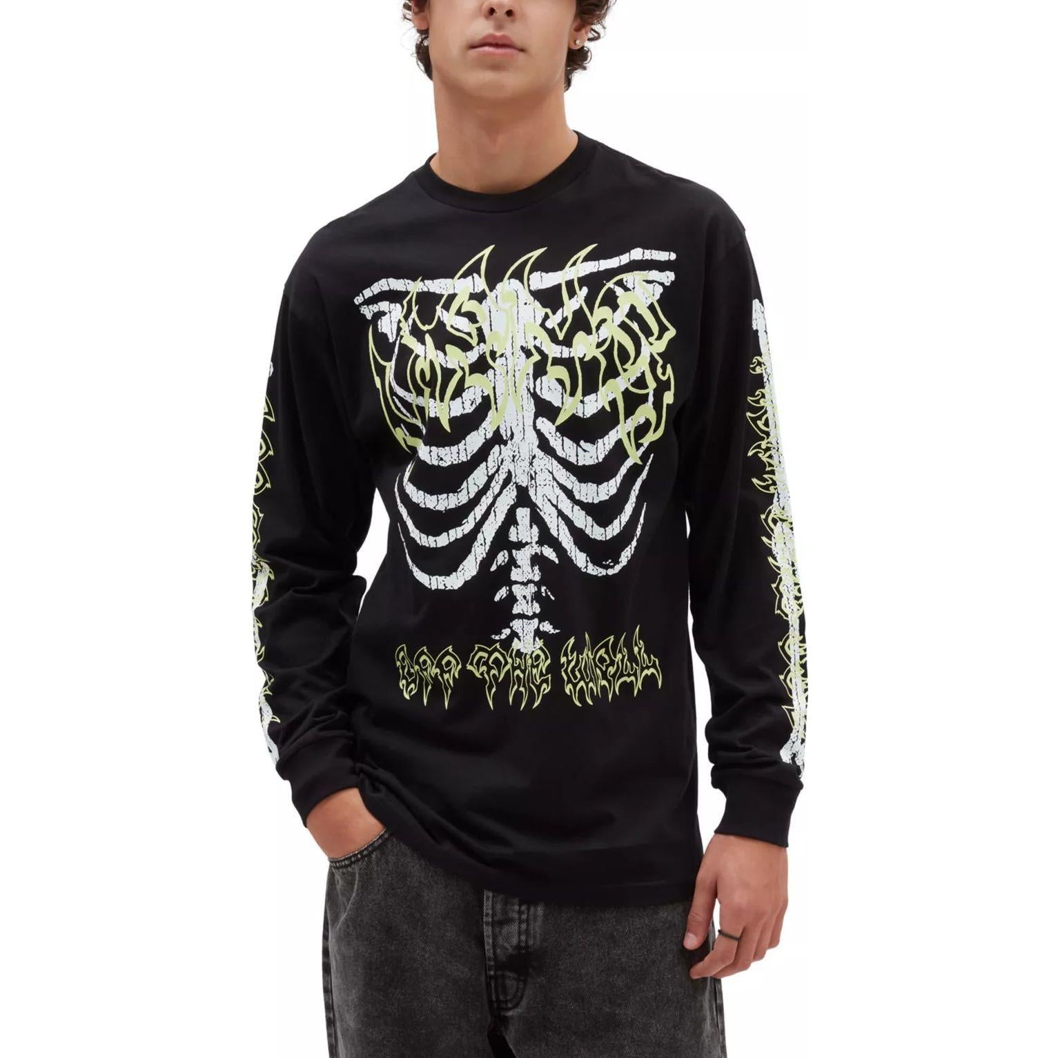 Vans Halloween Long Sleeve T-Shirt 'Black' VN000F7RBLK