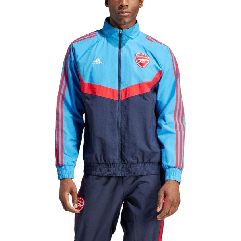 adidas Arsenal Woven Track Top Asia Sizing 'Ray Blue Legend Ink' IU2073