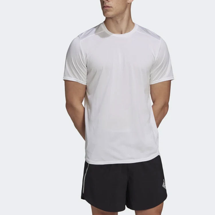 adidas Running Sports Round Neck Short Sleeve White HC9826