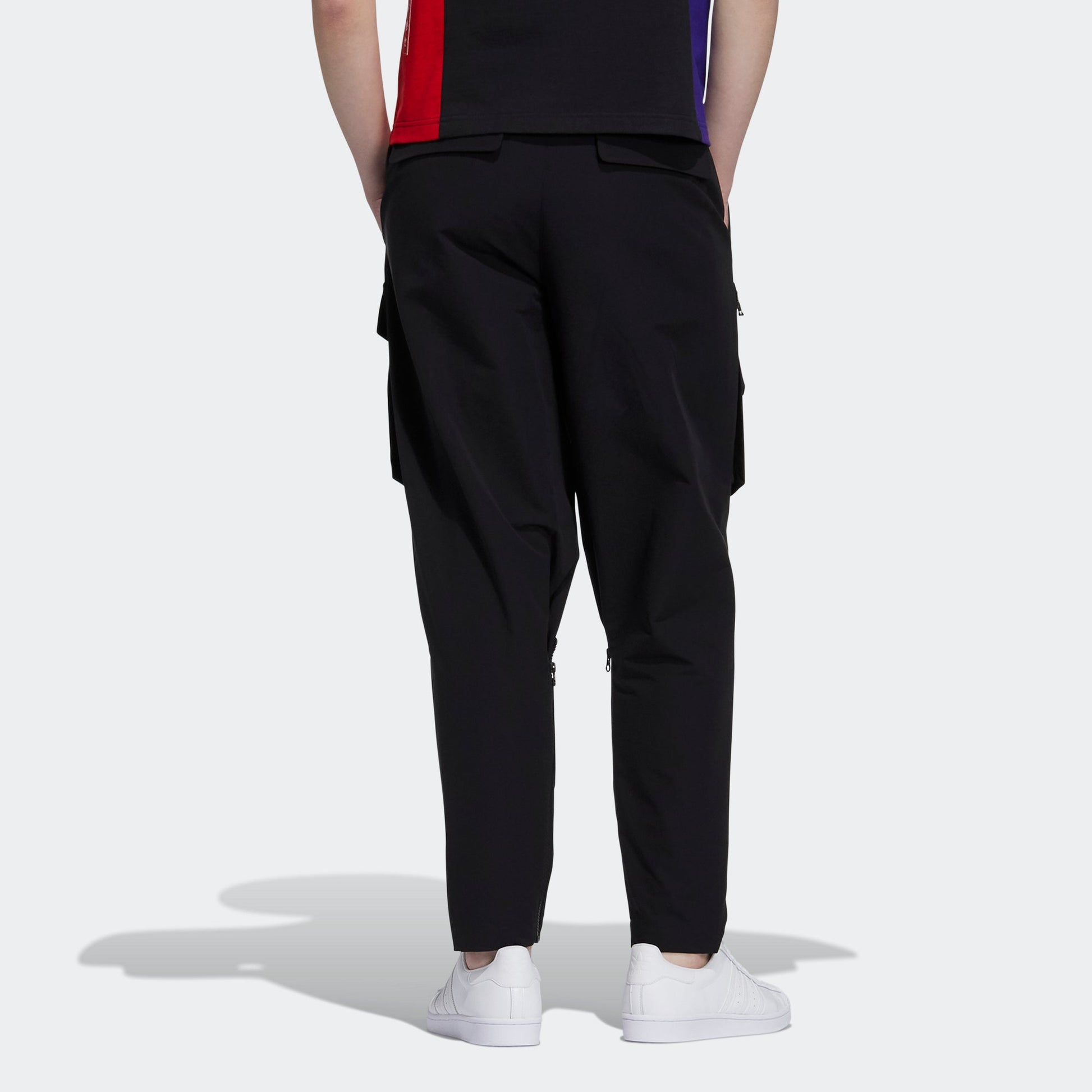 Men's adidas originals Prem Wvn Pnt Logo Multiple Pockets Sports Pants/Trousers/Joggers Black H58053