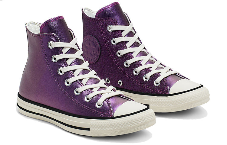 (WMNS) Converse Shiny Metals Chuck Taylor All StarHigh Top Leather Purple 565824C