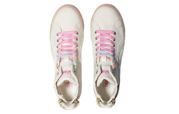 (WMNS) ASICS Double Clutch Milk White Retro Casual High Board Shoe 'White Pink' 1202A079-101