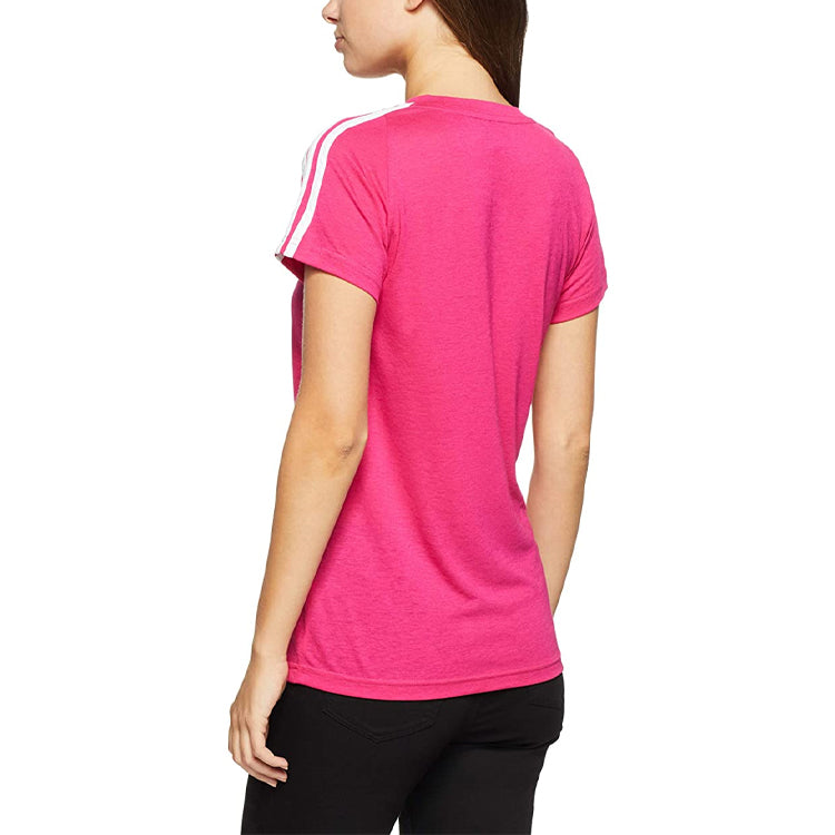 (WMNS) adidas White Stripe Short Sleeve Red CZ5781