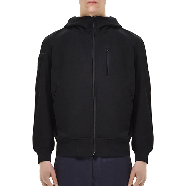 Men's Y-3 Full-Zip Hoody Casual Zipper Long Sleeves Jacket Black FN3490
