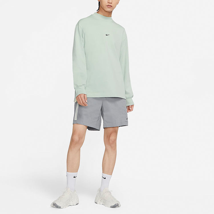 Men's Nike Sportswear Style Essentials Stand Collar Cotton Pullover Long Sleeves Blue T-Shirt DD7029-017