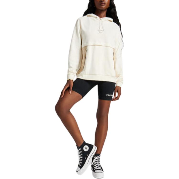 (WMNS) Converse Wordmark Hoodie Asia Sizing 'Egret' 10026576-A02