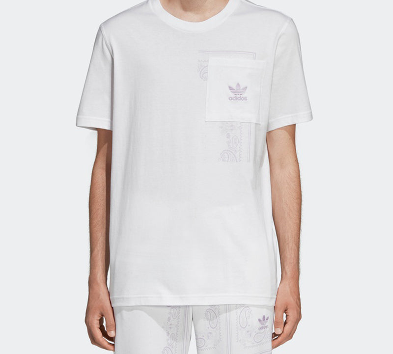 adidas originals Cashew Printing Big Pocket Short Sleeve White DX3657