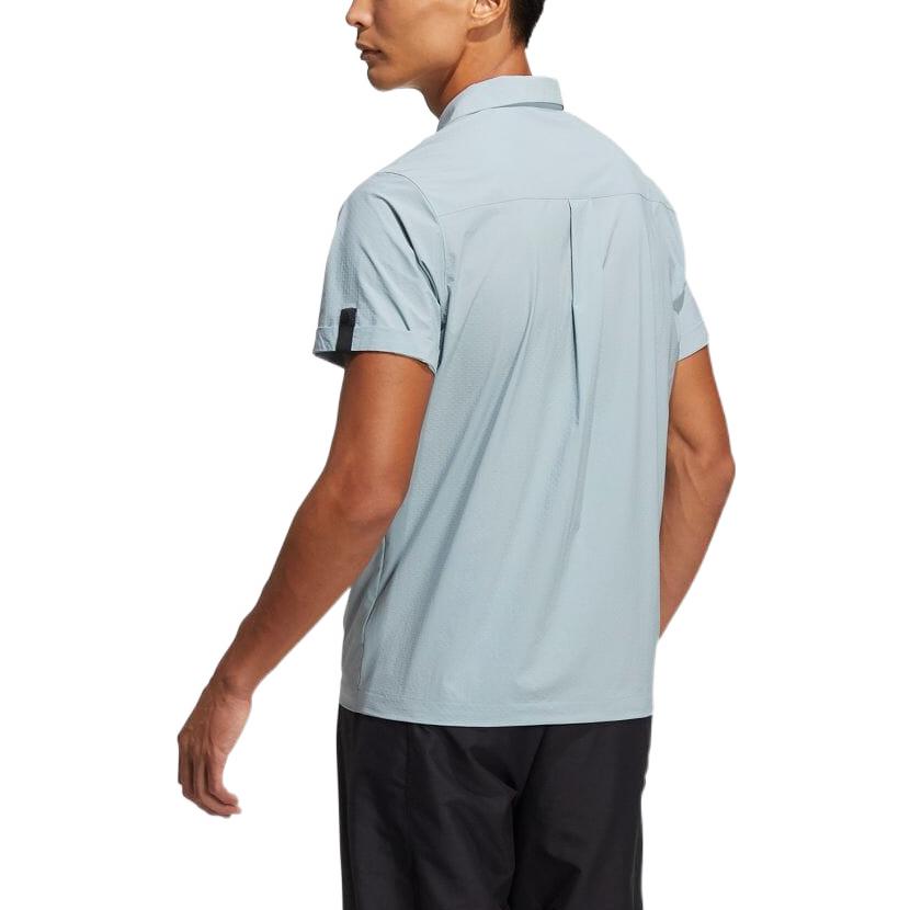Men's adidas Solid Color Casual Short Sleeve Magic Grey Shirt H64632