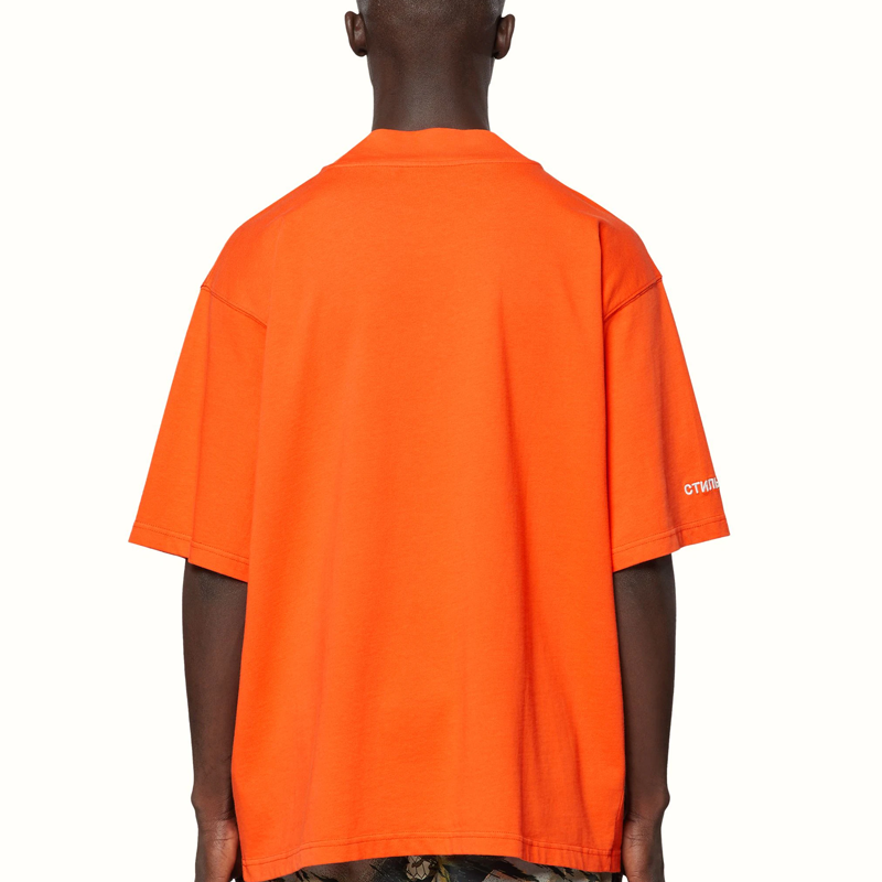 HERON PRESTON Turtleneck CTNMB T-shirt 'Orange White' HMAA021C99JER0012201
